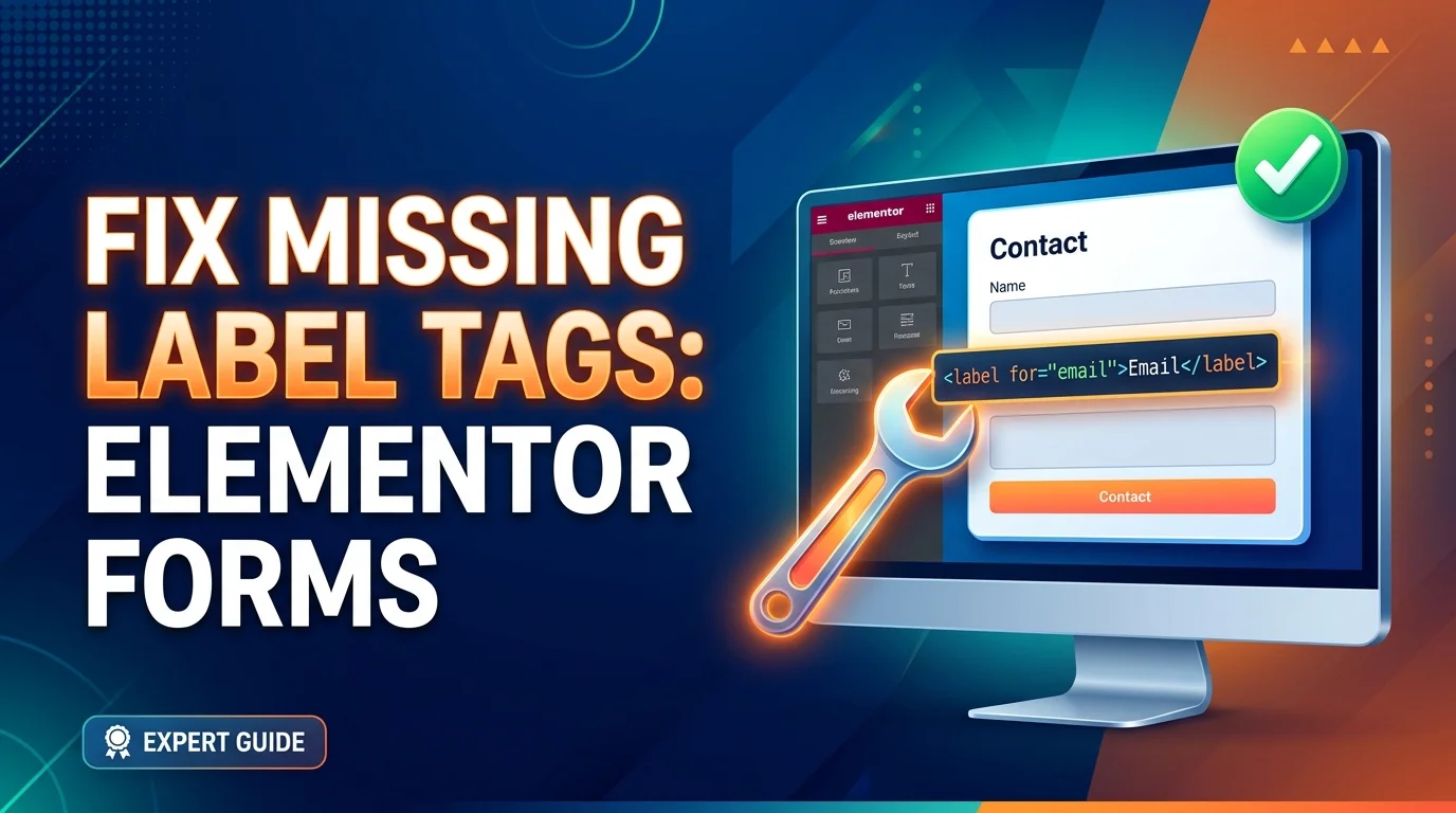 How to Fix Elementor Forms Missing Accessible Label Tags Manually